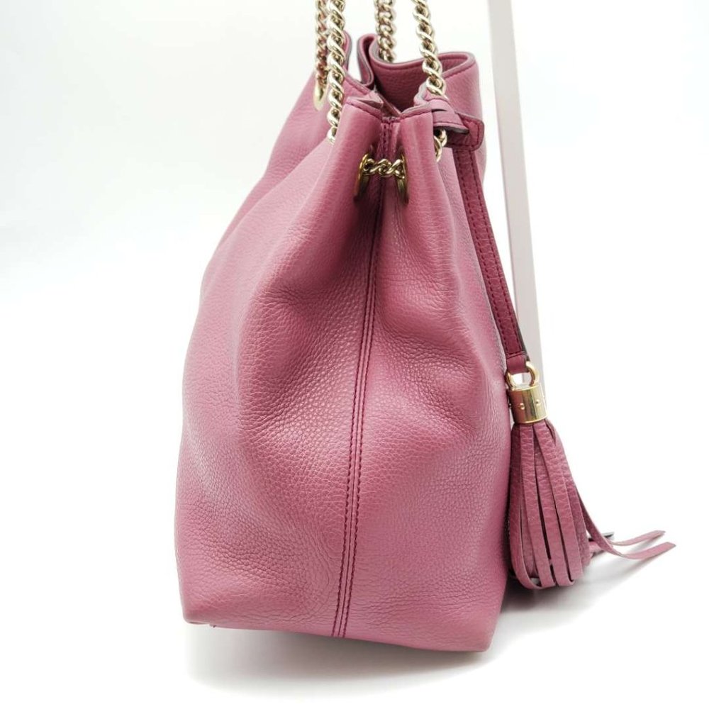 Authentic Gucci GG Soho on Chain Medium Pink Shoulder Bag - Picture 4 of 16